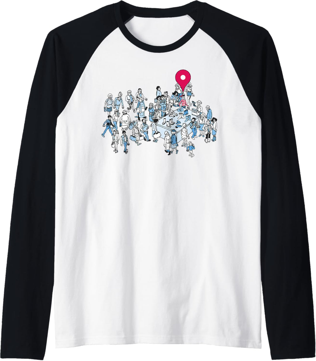 Where's Waldo? Shopping Pin Raglan