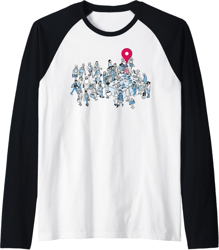 Where's Waldo? Shopping Pin Raglan