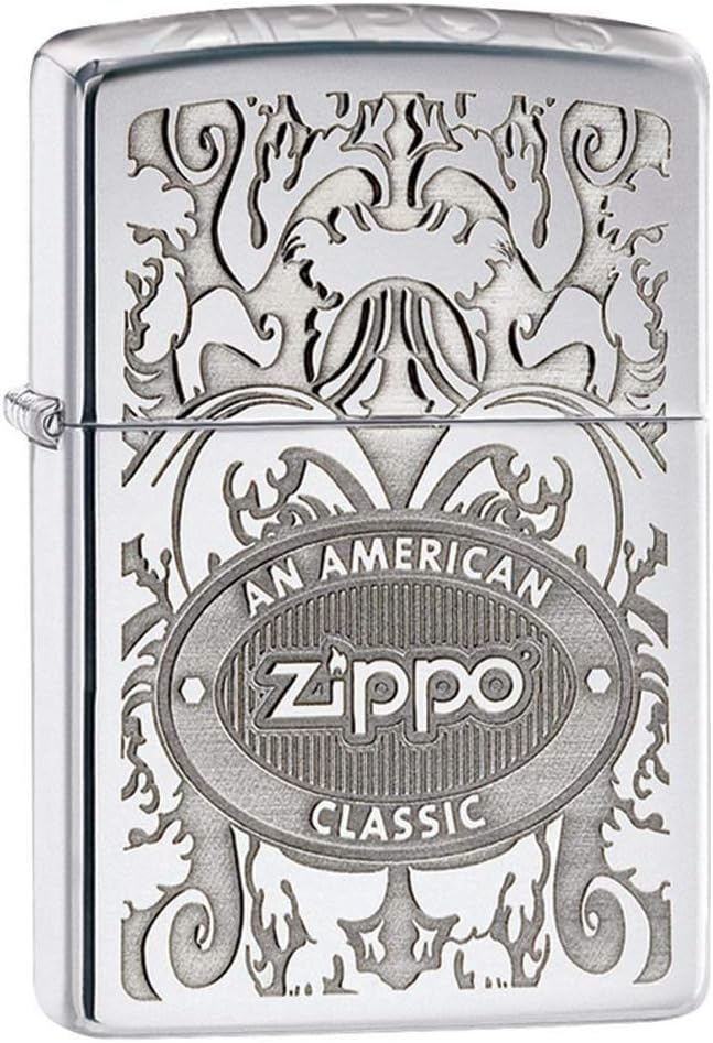 Zippo Feuerzeug Gleaming Patina, Chrom hochglanzpoliert