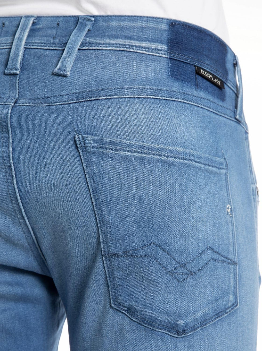 Replay Herren Jeans Anbass Slim-Fit X-Lite 28W / 32L Medium Blue 009, 28W / 32L Medium Blue 009