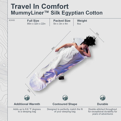 Cocoon Seiden-Baumwollschlafsack Travel Sheet - Silk/Cotton - Natur natur 95"x35/22", natur 95"x35/2