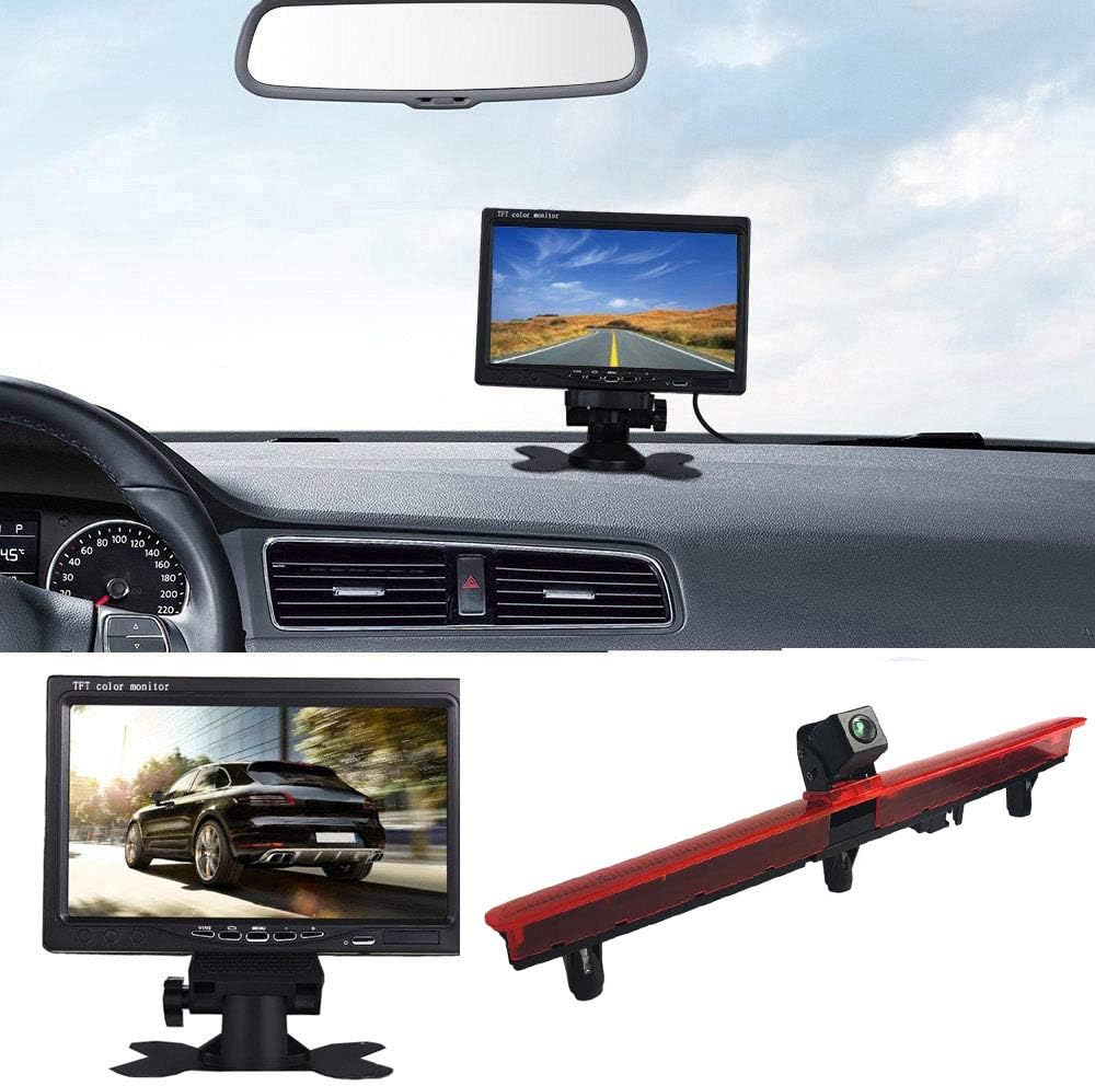 【Rückfahrkamera Transportster+7 Zoll TFT LCD Bildschirm Auto Monitor】Bremsleuchte Auto Dach Rückfahr