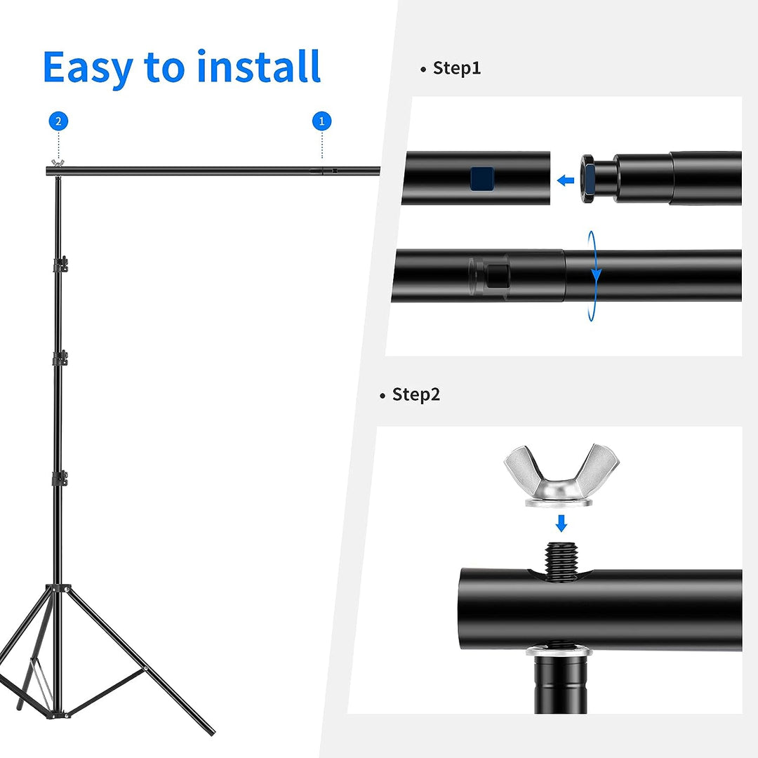 Neewer® Hintergrund Unterstützungssystem 2.6M x 3M/8.5ft x 10ft Set mit Tragetasche für Muslins Hint