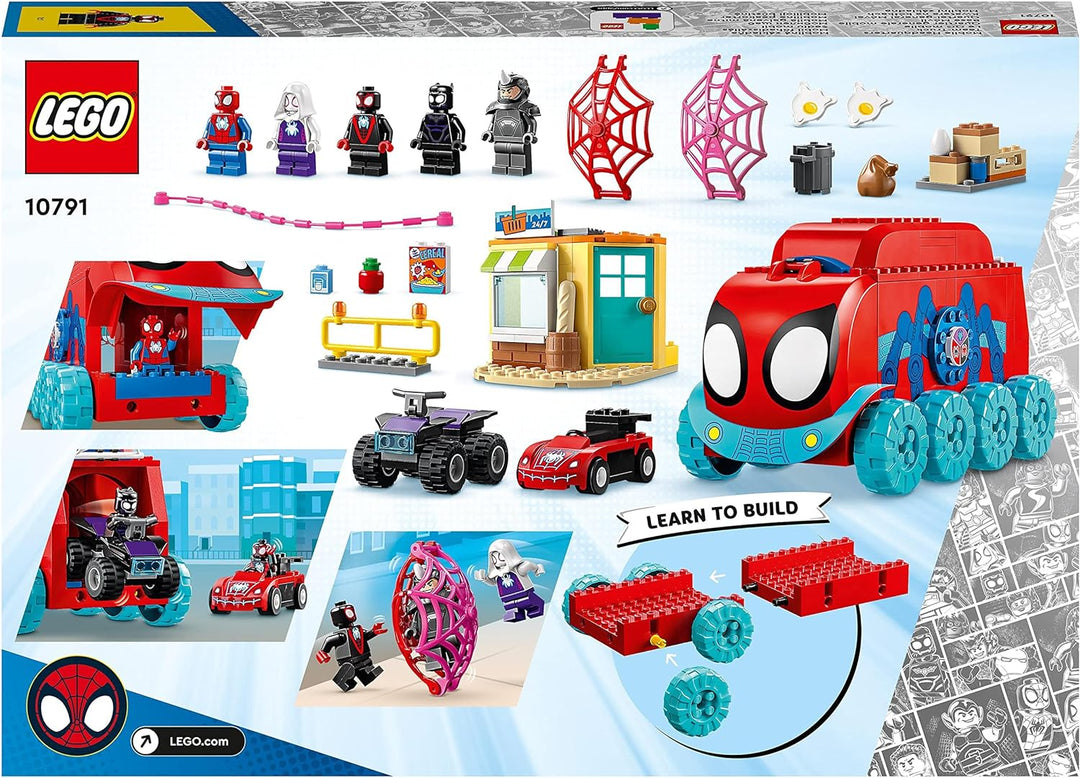 LEGO 10791 Marvel Spideys Team-Truck, Spielzeug für Kinder ab 4 Jahren mit Miles Morales und Black P