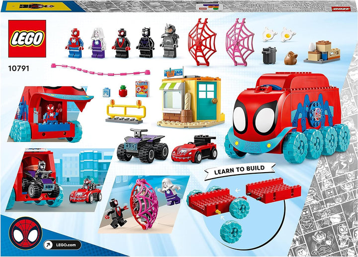 LEGO 10791 Marvel Spideys Team-Truck, Spielzeug für Kinder ab 4 Jahren mit Miles Morales und Black P