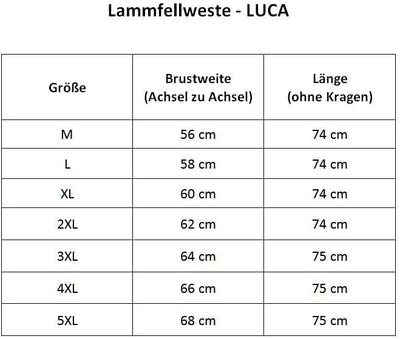Hollert Herren Lammfellweste Luca Fellweste Echtleder Merino Schaffell Jagdweste warme Outdoorweste