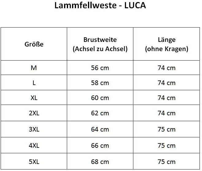 Hollert Herren Lammfellweste Luca Fellweste Echtleder Merino Schaffell Jagdweste warme Outdoorweste