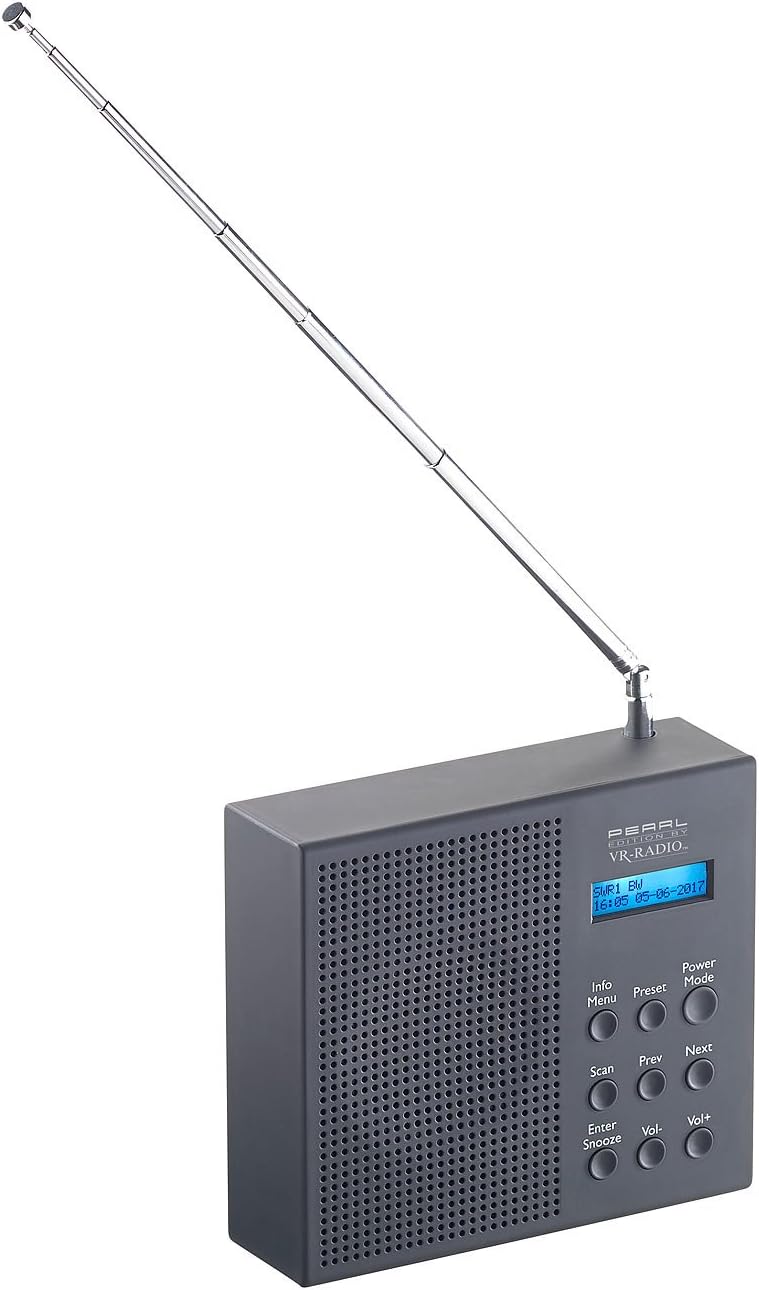 VR-Radio Outdoor Radio DAB+: Digitales DAB+/FM-Radio mit Akku, Dual-Wecker, RDS, LCD-Display, Timer