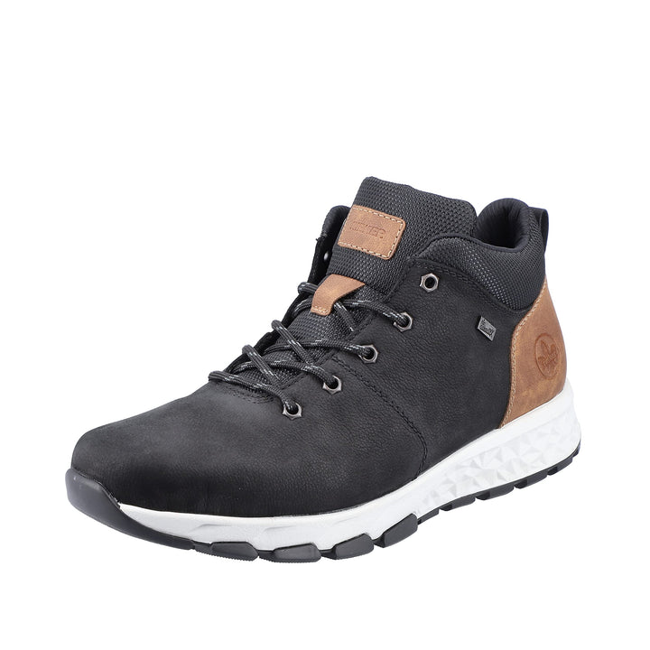 Rieker Herren B6740 Mode-Stiefel 40 EU Black Black Almond Back B6740 00, 40 EU Black Black Almond Ba