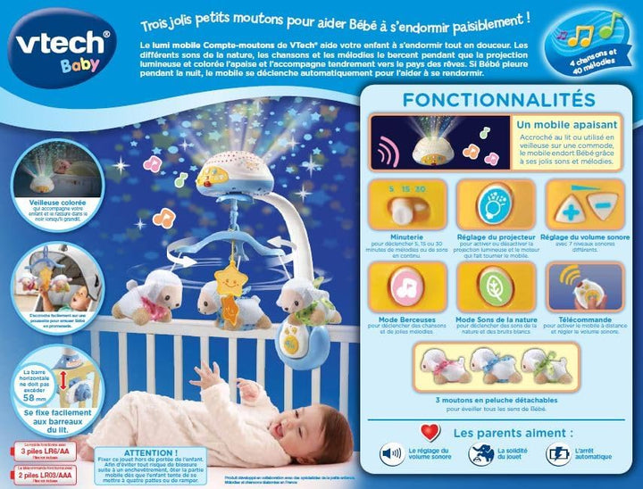 VTech Lumi Mobile Compte-Moutons Bleu