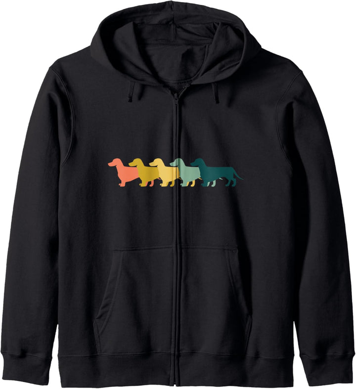 Dachshund Dog Lover Retro Pop Art Kapuzenjacke