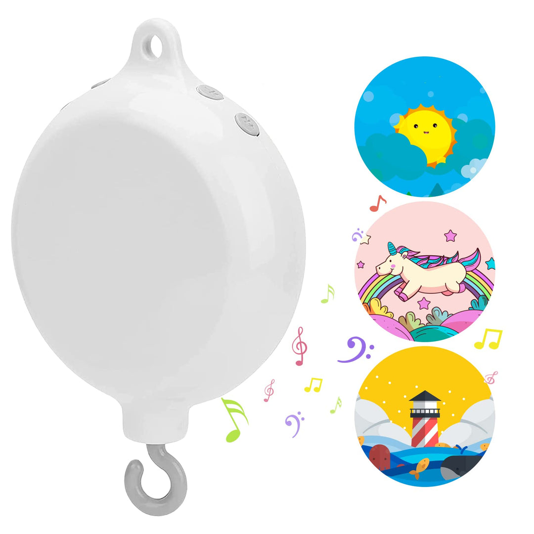 FITNATE Babybettwäsche Rotierende Spieluhr, Mobile Spieluhr, Baby Spieluhr mit 3 Aufkleber, eine 128