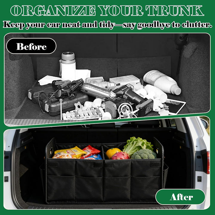 AKOLAFE 2 Stück XL Auto Kofferraum Organizer Faltbar Kofferraumtasche Auto Faltbox 75L Auto Kofferra