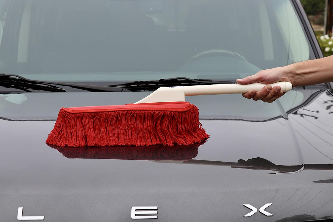 The Original California Car Duster Staubwedel mit Kunststoffgriff, Rot