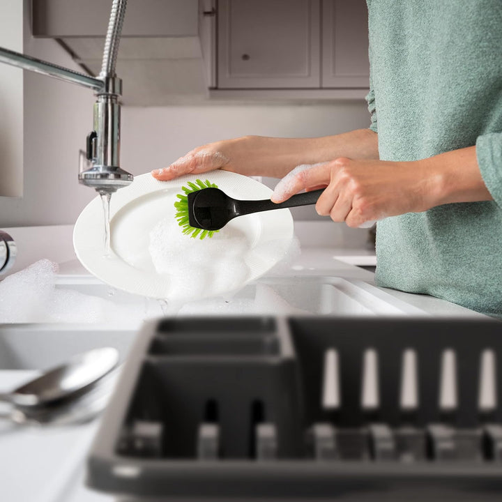 Hausfelder Geschirr Abtropfgestell, Schwarz | Kunststoff, BPA-frei, Geschirr, Abtropfgestell, Spüle,