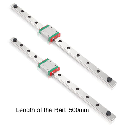 iMetrx MGN12H 500MM linearführung schiene MGN12 für 3D-Drucker und CNC-Maschine (2 Pack) 500mm 2 Rai