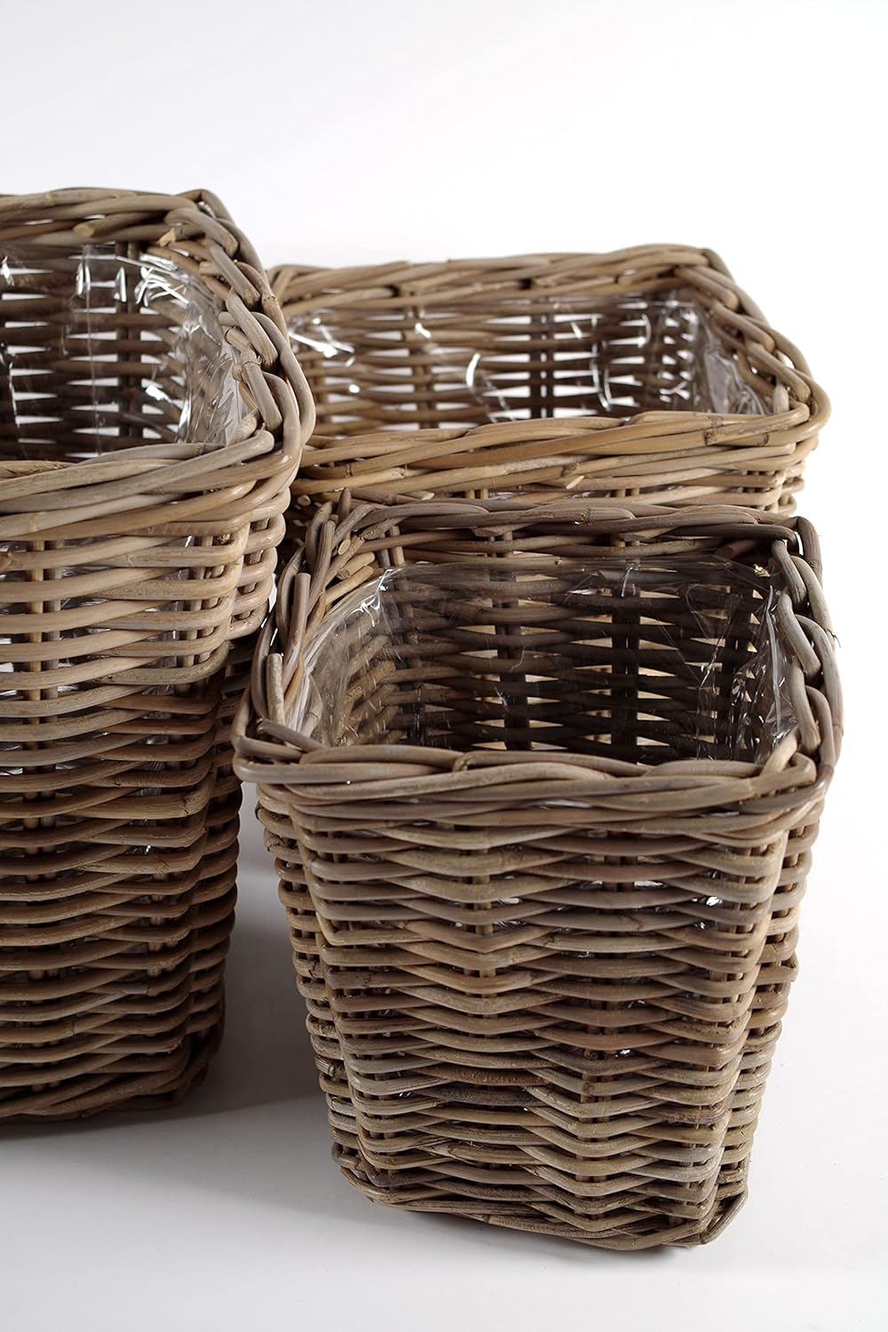 Kobolo Rattanübertopf Rattan Übertopf Pflanzgefäss Pflanzschalen Pflanzgefäss Rattankorb Korbset Pfl