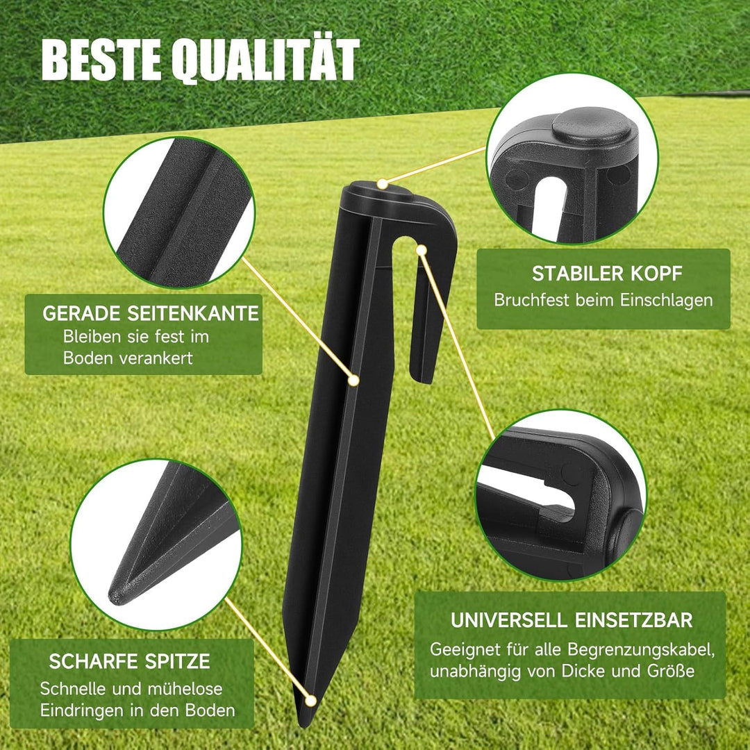 HAUSPROFI 250m Begrenzungskabel Mähroboter Set mit 750 Haken & 20 Verbindern, Ø2.7mm Begrenzungsdrah