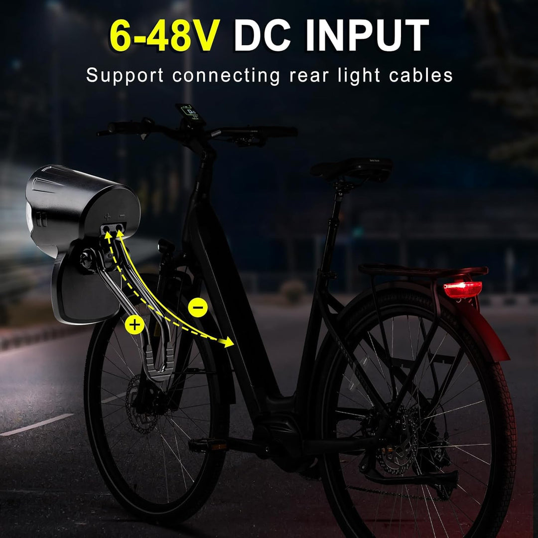 E-Bike Dynamo LED Fahrradlicht 30-100 LUX mit StVZO Zulassung - Fahrradlampe Frontlicht & Scheinwerf