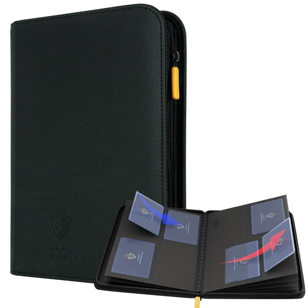 Card Guardian - 4 Pocket Premium Binder mit Reissverschluss und Seitentaschen für 160 Karten Sammelk
