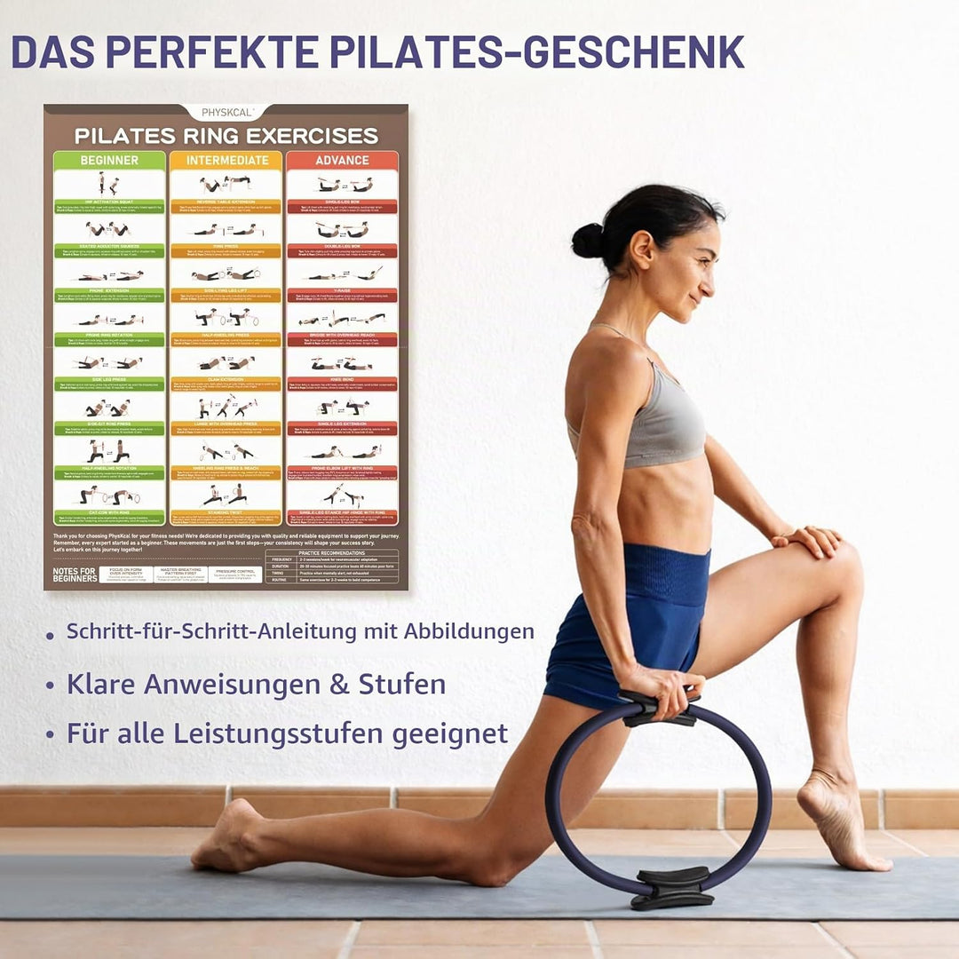 Pilates Set, 15 in/ 38 cm Pilates-Ring oder -Set, Matten-Pilates-Ausrüstung für zu Hause, unverzicht