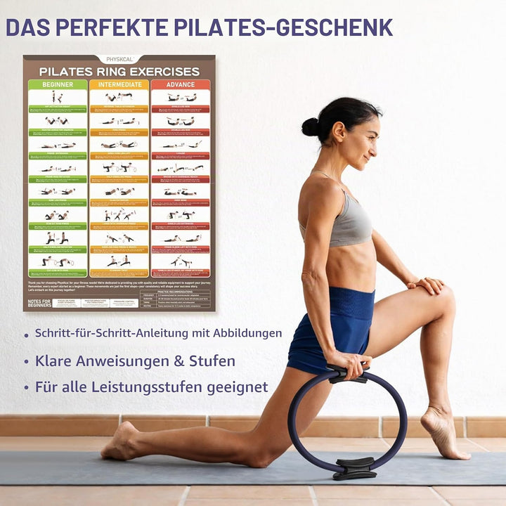 Pilates Set, 15 in/ 38 cm Pilates-Ring oder -Set, Matten-Pilates-Ausrüstung für zu Hause, unverzicht