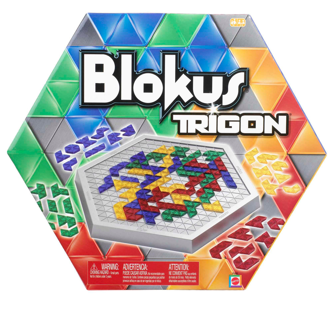 Mattel Games Blokus Trigon - neue Variante des klassischen Strategiespiels, dreieckige Trigon-Steine