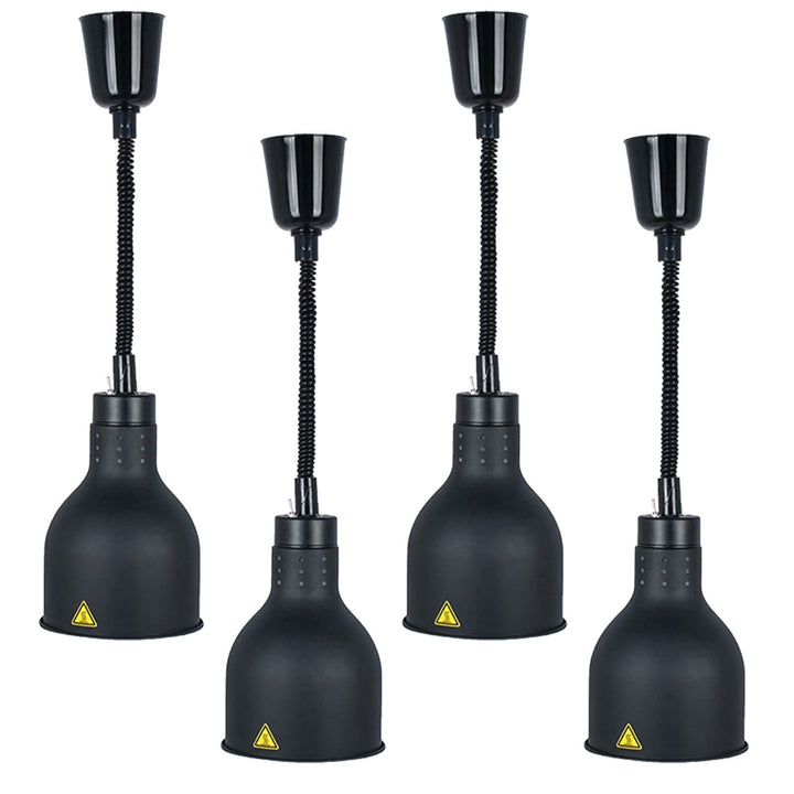 Kommerzielle Wärmelampe Küche Schwarz, Durchmesser 19cm(4pcs), 4pcs