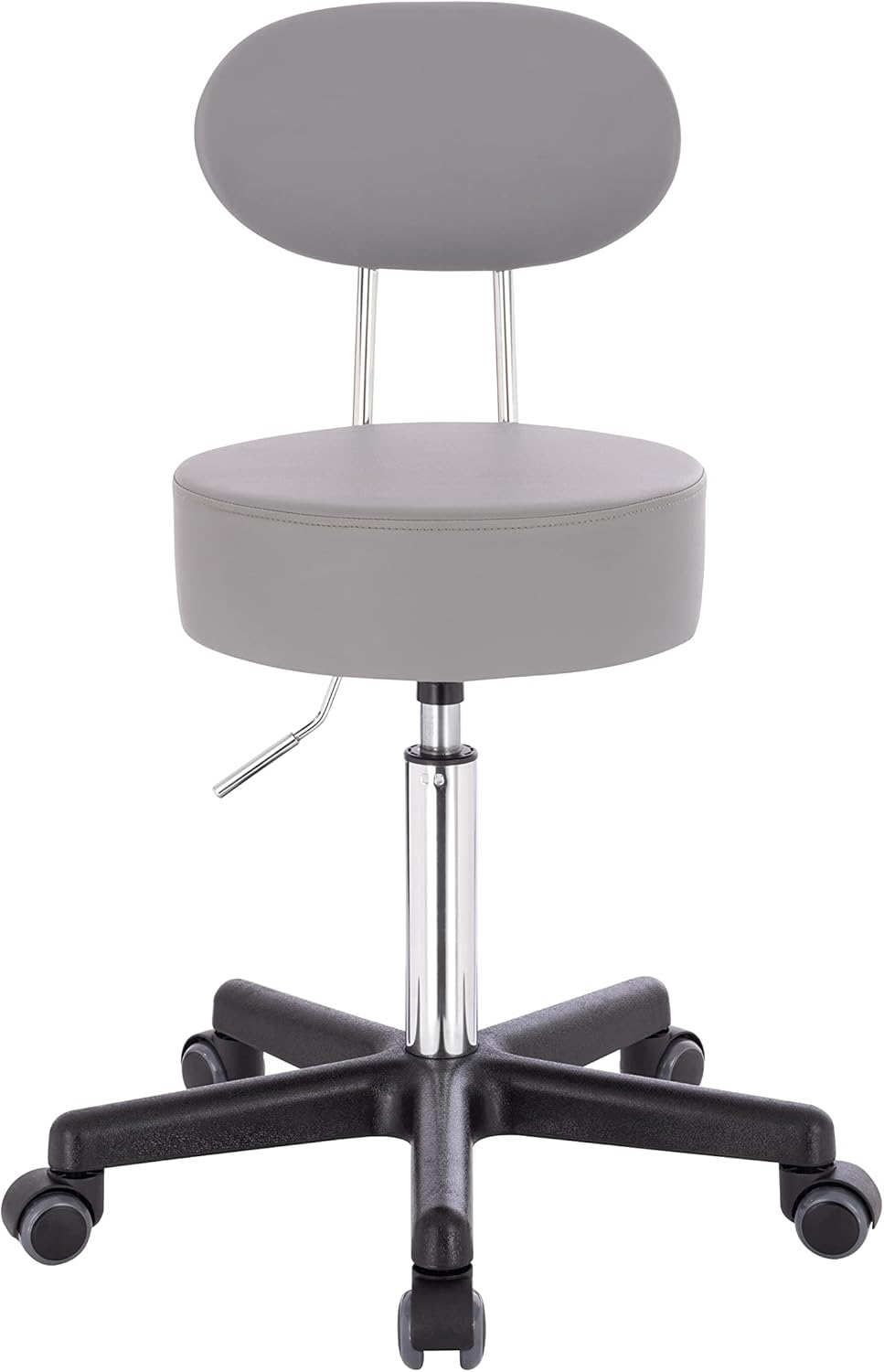 1stuff® Profi Rollhocker Drehhocker Squash - Sitzhöhee ca. 51-71cm - Arzthocker Arbeitshocker Büroho
