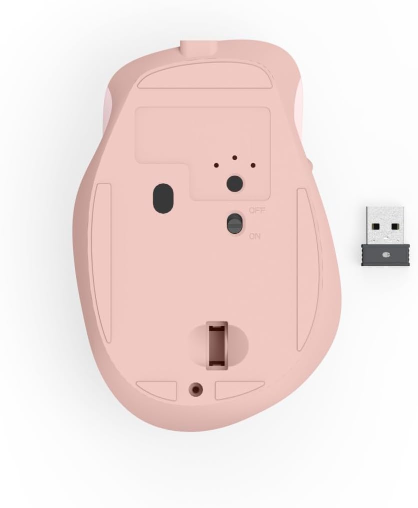 Hama Maus kabellos, wiederaufladbar (optische Funkmaus ohne Klickgeräusch, mit Akku, ergonomische Fo