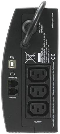 Online USV-Systeme YUNTO 800 Unterbrechungsfreies Netzteil 800 VA 3 Ausgänge AC Line Interaktivität