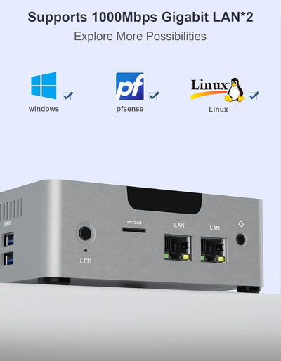 Mini PC Windows 10 Pro AWOW AK34 6GB DDR4 128GB SSD Micro Computer, Intel Celeron J3455 4K HD/2.4G+5