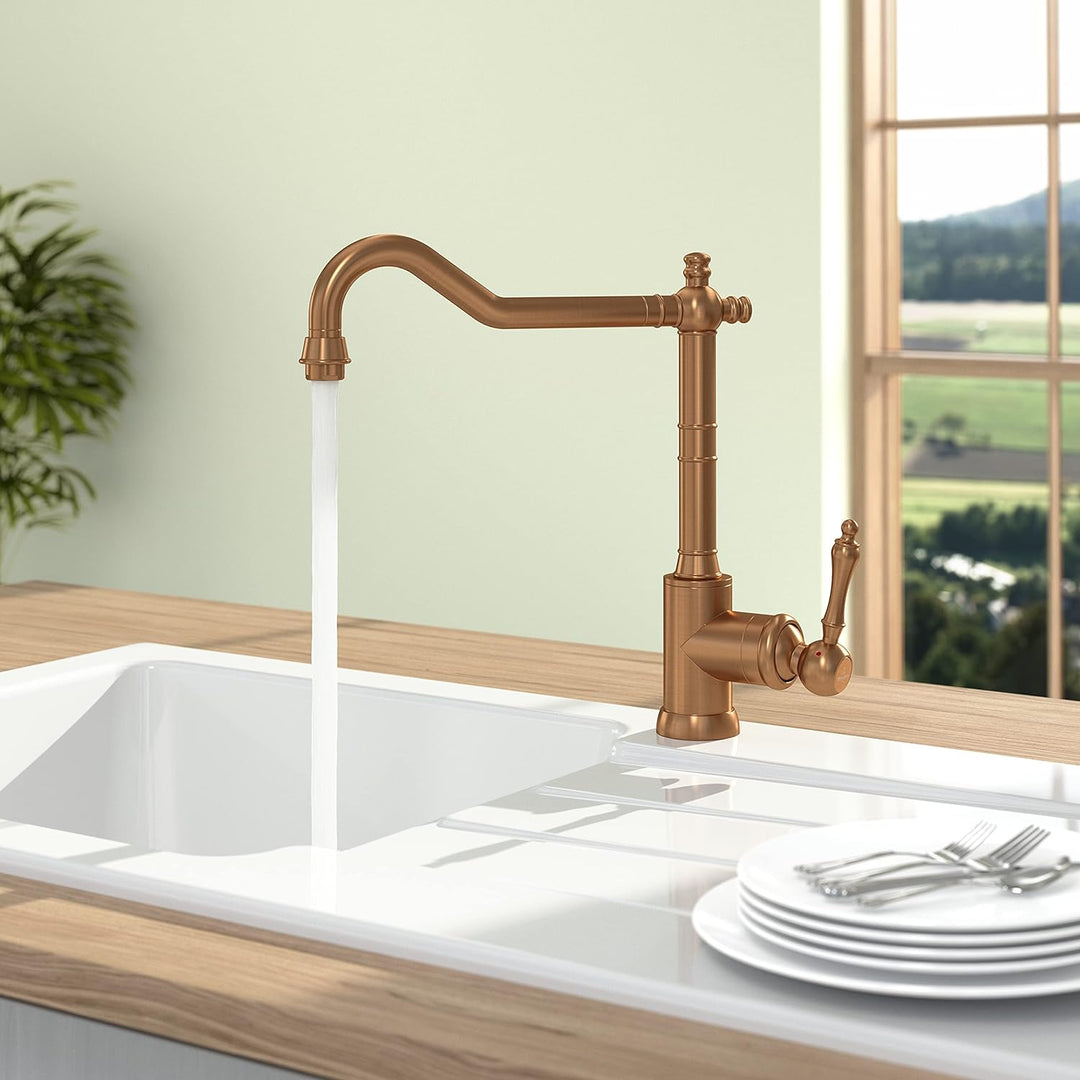 Villeroy &amp; Boch Avia 2.0 | Hochdruck | Einhand-Küchenarmatur | Bronze | 92400004 Bronze Hochdruck Fe