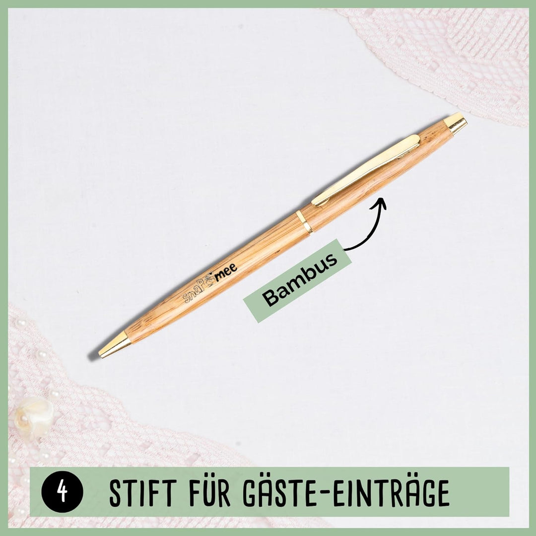 Fotospiel Hochzeit Set by snaPmee - 50+4 Fotoaufgaben, Fotobuch (Hardcover) mit Stift, 133 Sticker,