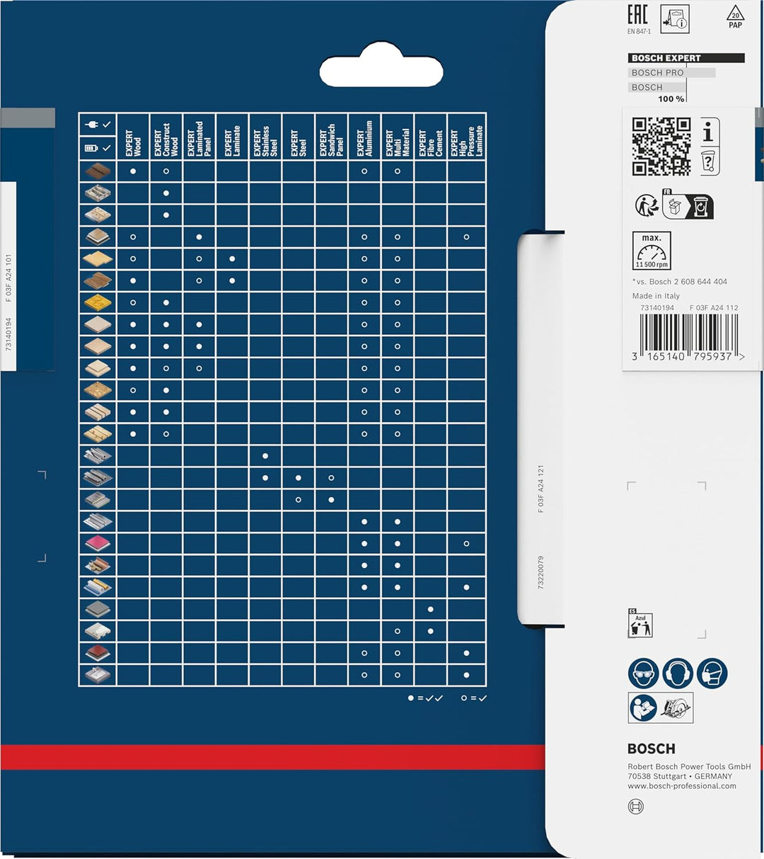Bosch Professional 1x Kreissägeblatt Expert for Wood (Holz, Sägeblatt Ø 165 x 30 x 2,6 mm, 48 Zähne,