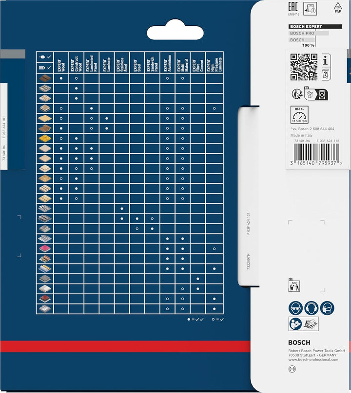 Bosch Professional 1x Kreissägeblatt Expert for Wood (Holz, Sägeblatt Ø 165 x 30 x 2,6 mm, 48 Zähne,