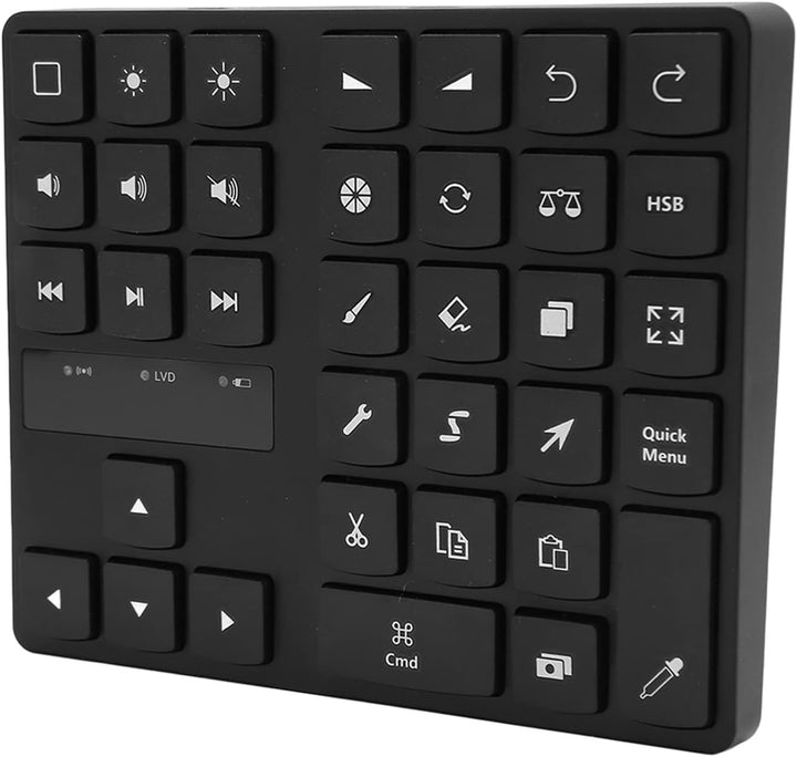 Elprico -Tastatur für Procreate, Shortcut Drawing Keyboard 35 Tasten, Grafiktablett, Wiederaufladbar