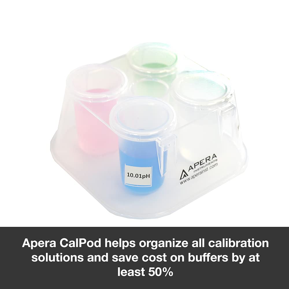 Apera Instruments PH20 pH-Meter-Set (±0,1 Genauigkeit, 0-14 pH) | inkl. Wartungsset und CalBox für K