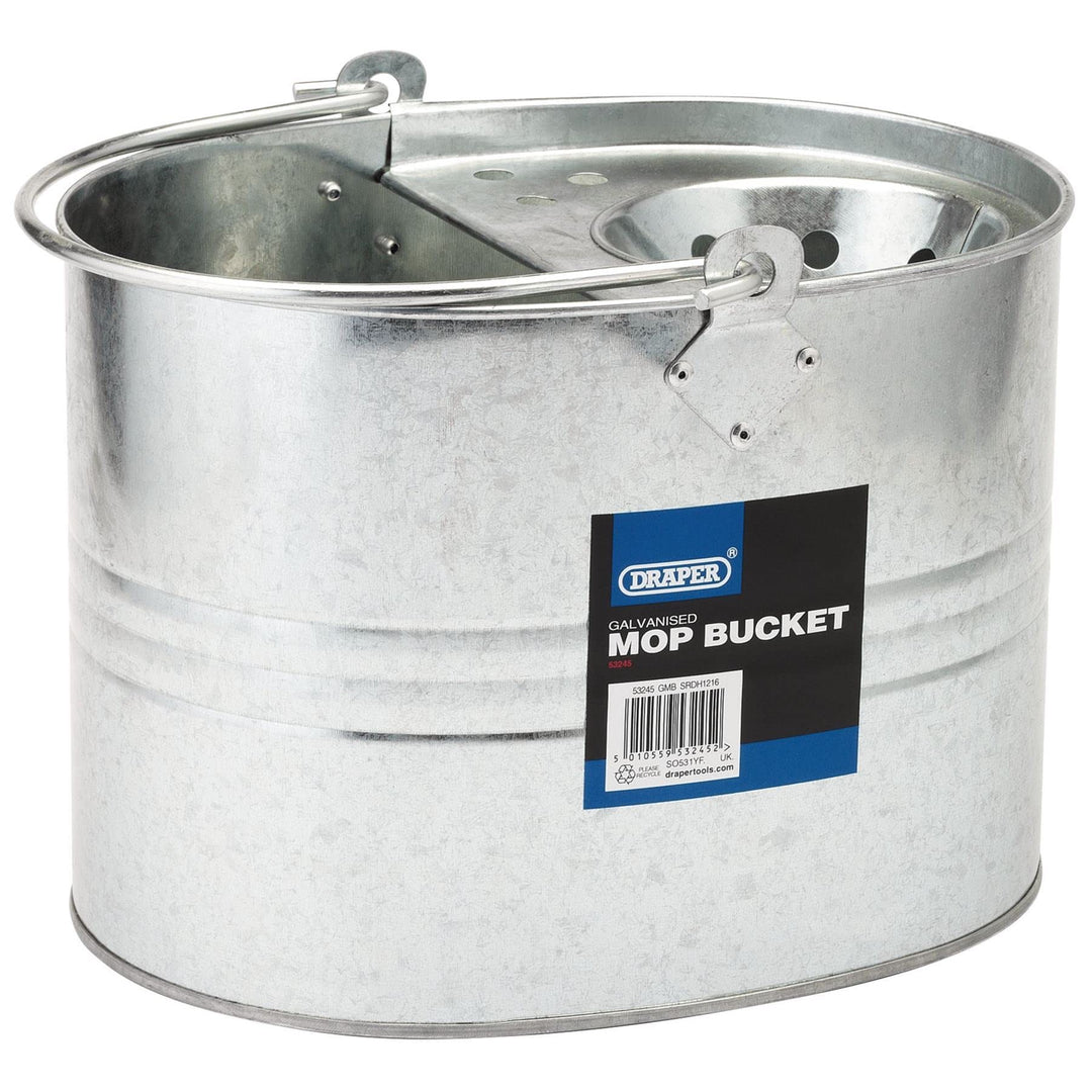 Draper 53245 Wischmoppeimer, verzinkt, Blau