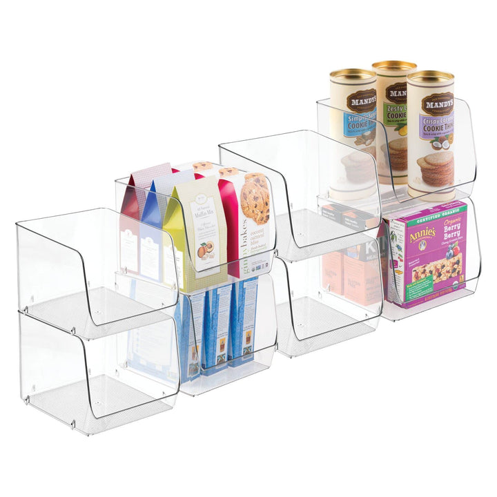 mDesign 8er-Set Aufbewahrungsbox für den Küchenschrank oder die Vorratskammer – stapelbare Küchen Ab