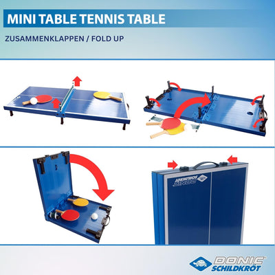 Donic-Schildkröt Tischtennis-Mini-Tisch-Set Single, Single