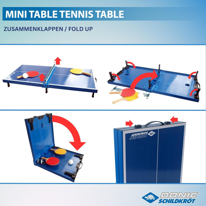 Donic-Schildkröt Tischtennis-Mini-Tisch-Set Single, Single