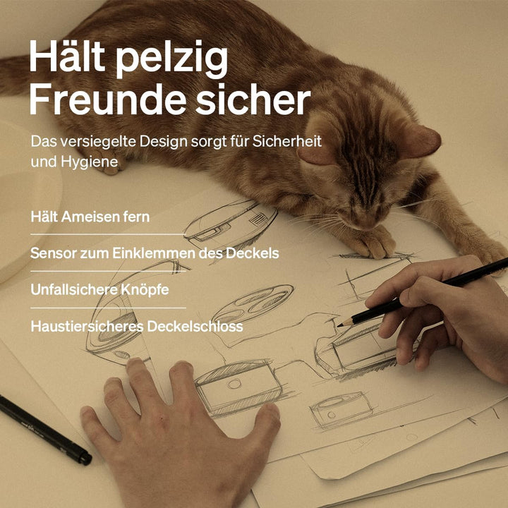 PETLIBRO Futterautomat Katze Nassfutter, 2,4 GHz Wi-Fi Smart App-Steuerung, Neufassung Nassfutteraut