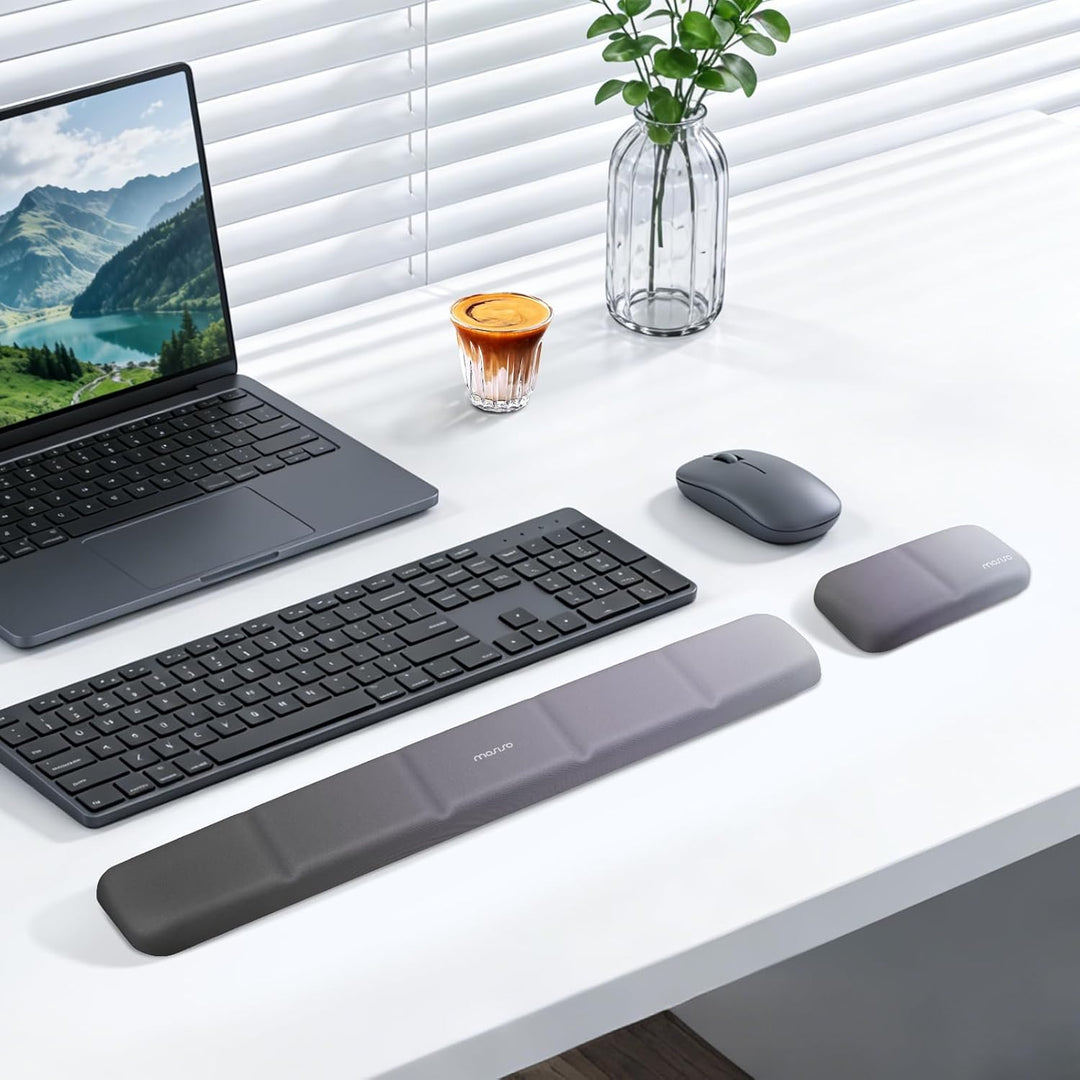 MOSISO Handballenauflage, Ergonomische Wrist Rest zur Entlastung Des Handgelenks mit PU Leder Memory