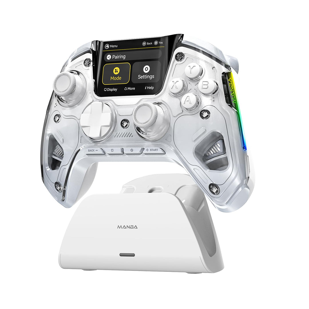 ManbaOne Interactive Screen Wireless Gaming Controller für PC/Switch/Switch 2/iOS/Android,Hall-Effek