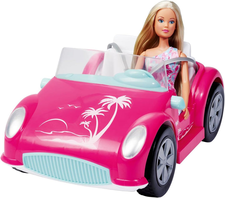 Steffi Love Beach Car, Spielpuppe im coolen Sommeroutfit mit Strandbuggy, 29cm, ab 3 Jahre