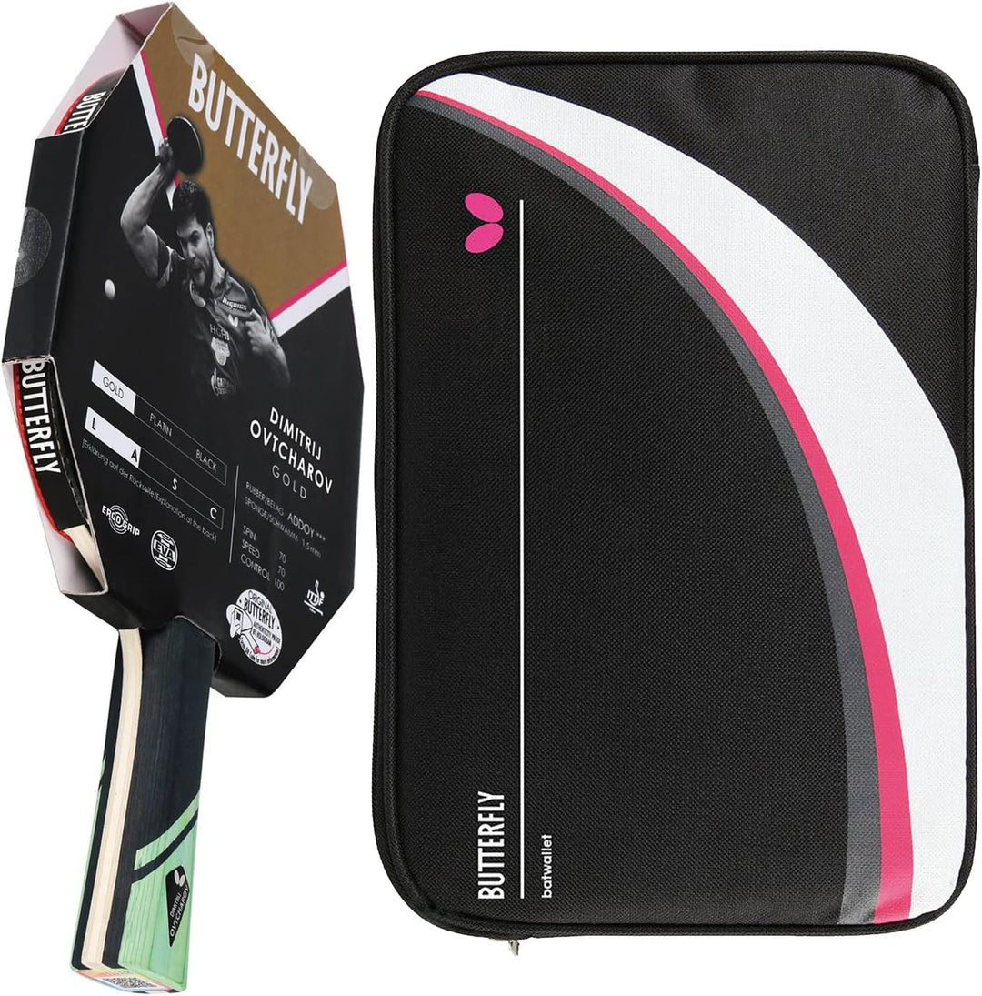 Butterfly® Dimitrij Ovtcharov Gold Tischtennisschläger | Neue Eva-Technologie | ITTF zertifizierter