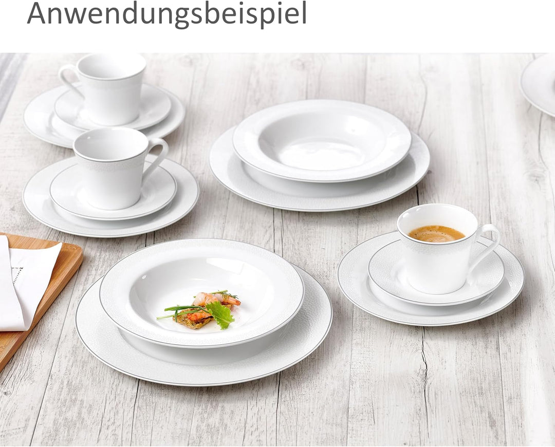 Ritzenhoff & Breker 6er Set Venezia Suppenteller I Ø21,8cm I 200ml I 6 Personen I Elegante Tiefe Tel