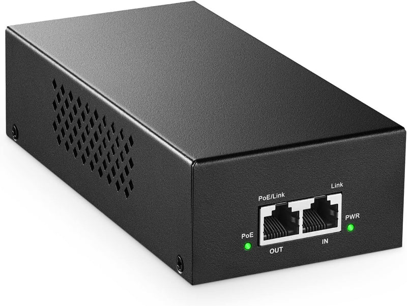 MokerLink Gigabit PoE Injektor, 802.3af/at/bt 90W, 10/100/1000Mbps Ethernet, Plug & Play, Nicht-PoE