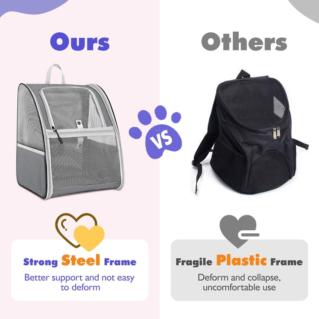 Pawaboo katzenrucksack, hunderucksack für Katzen Hunde Welpen mit Fenster, Haustier Rucksack cat Bac